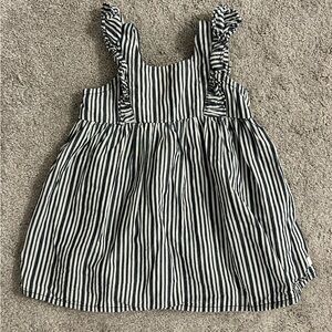 Ruffle Butts Blue Striped Dress - 12 Months. EUC.